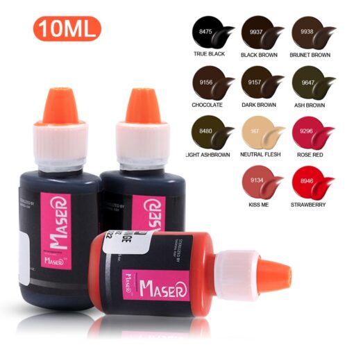 10ml Tattoo Ink Permanent Makeup Pigments for PMU Machine pigmento Microblading Pigment Eyebrow Lip Eyeliner Make